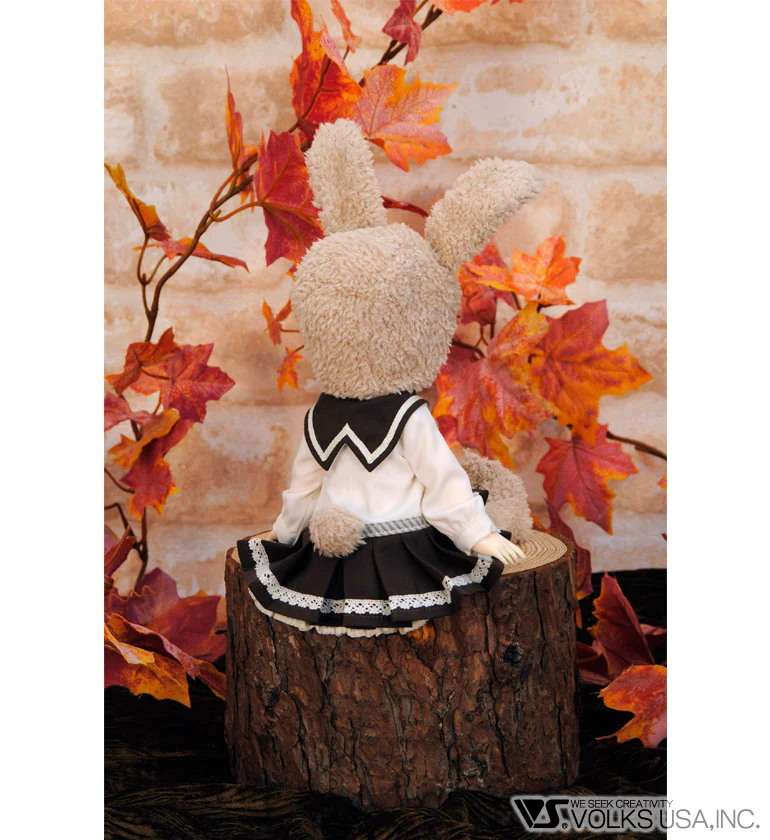 Fluffy Bunny Ear Dress (Cafe au Lait) - Image 3