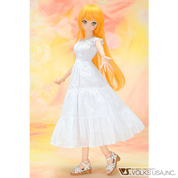 White Dress & Yellow Cardigan Set - Image 3