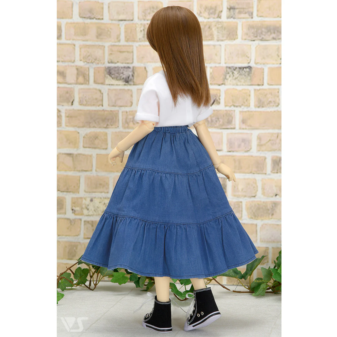 Denim Tiered Skirt - Image 3