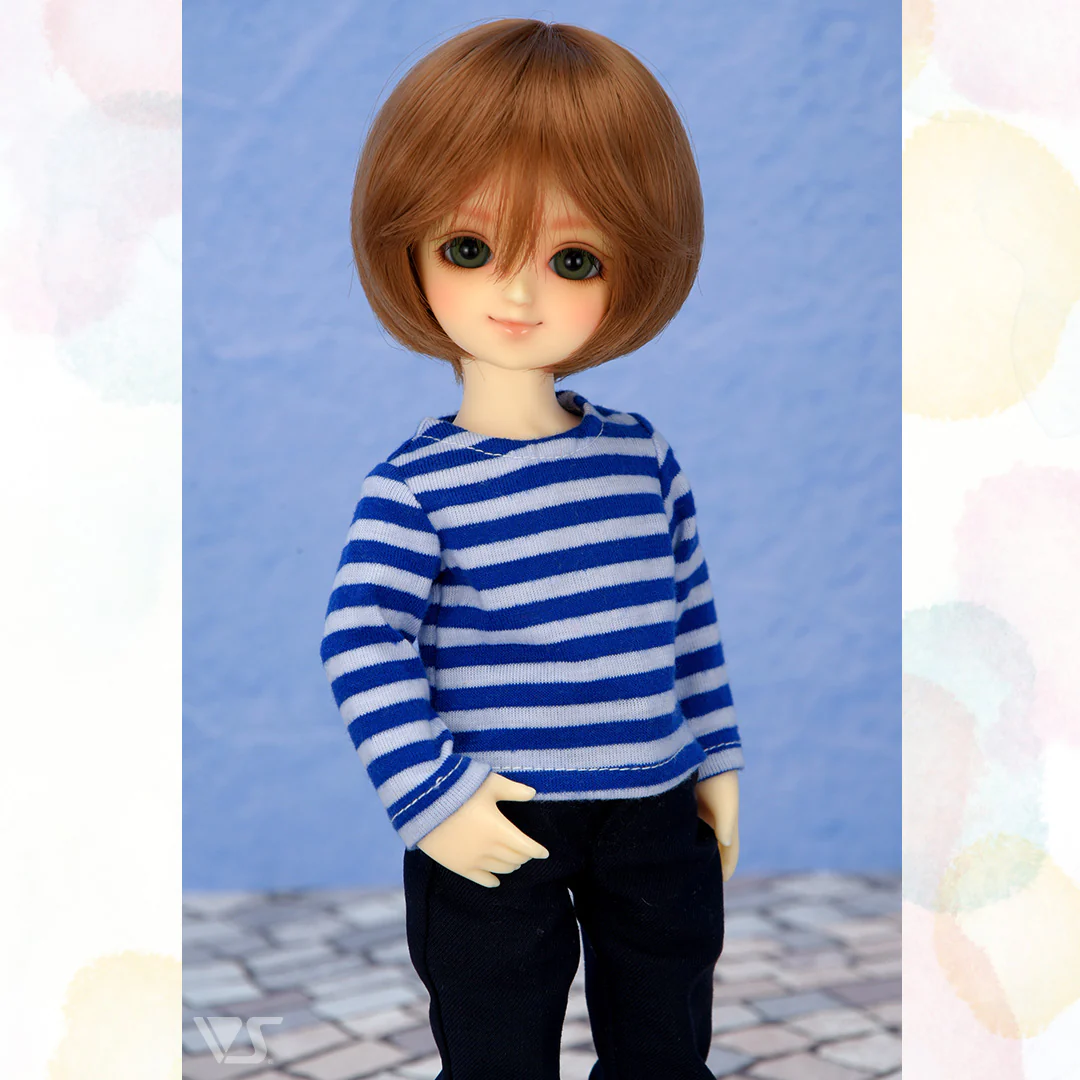 Long Sleeve T-shirt / Chibi (Blue Stripes) - Image 3