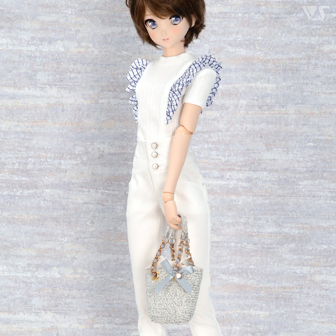 Ribbon Basket Bag (Smokey Blue) - Image 3