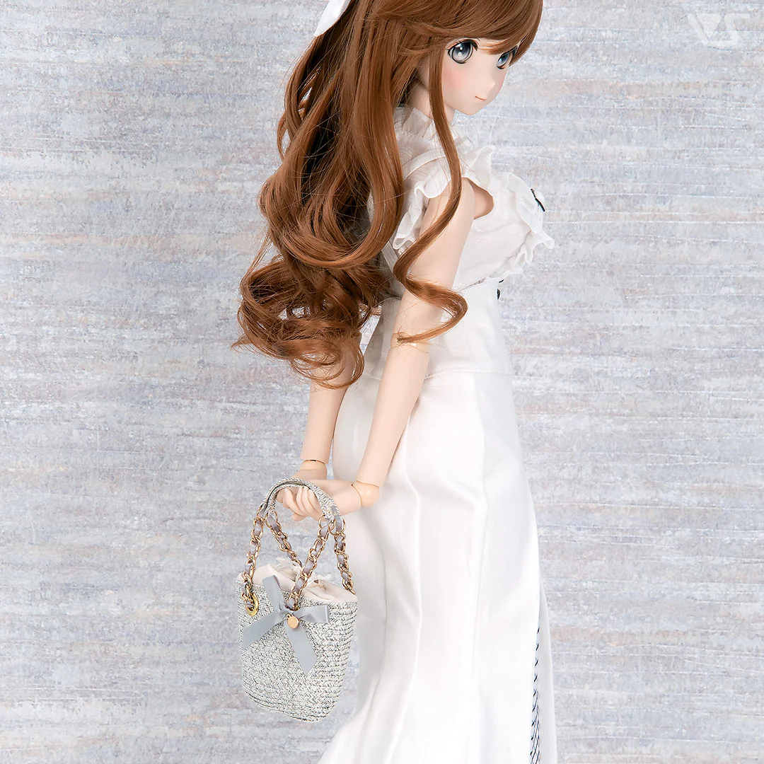 Ribbon Basket Bag (Smokey Blue) - Image 4