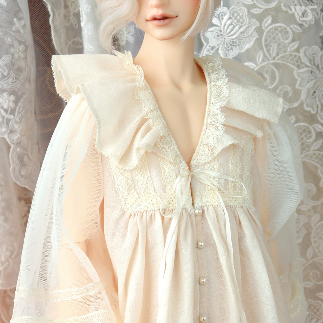 Ruffled Collar Long Blouse Set - Image 5