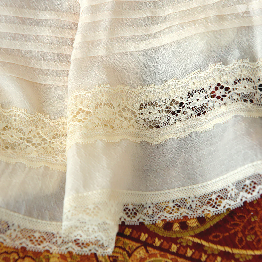 Ruffled Collar Long Blouse Set - Image 7