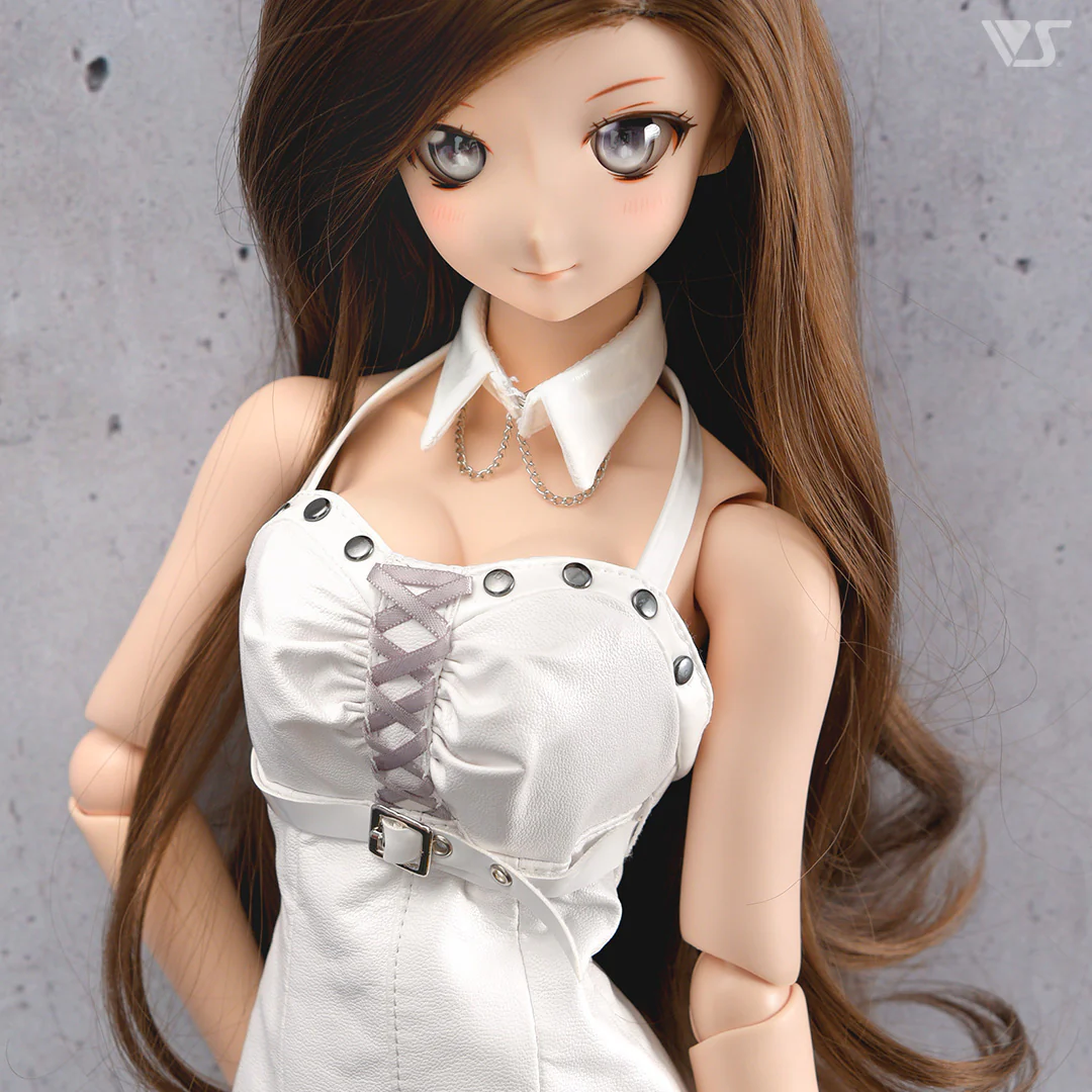 White Synthetic Leather Dress Set - Image 5